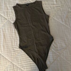 Sleeveless Olive Green Bodysuit